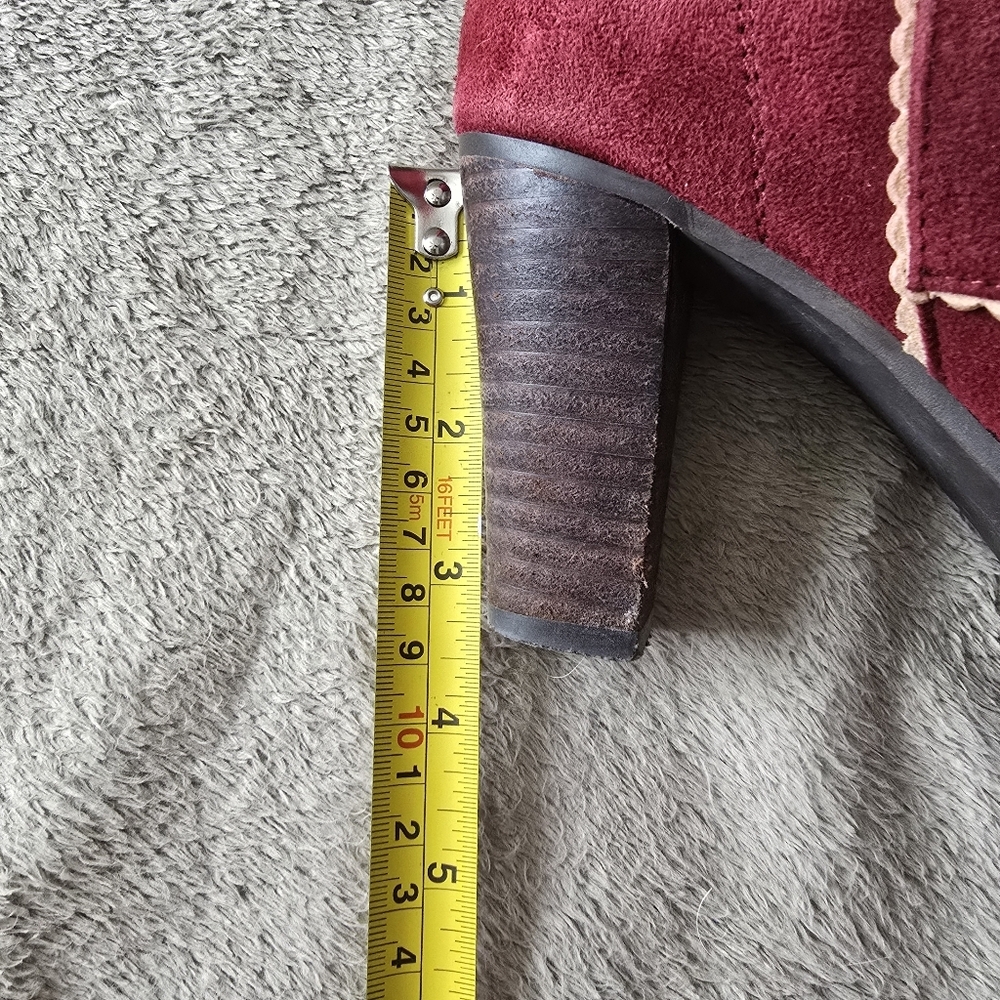 Shoe The Bear Bijou burgundy suede ankle boots size 8 - Picture 10 of 14